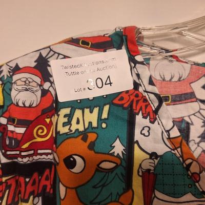 Sale Photo Thumbnail #1293: Rudolph rhe the red nosed reindeer scrub top size xl