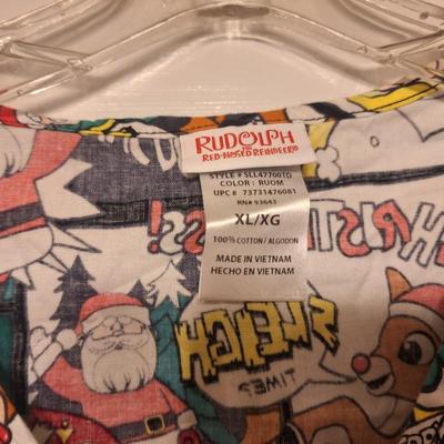 Sale Photo Thumbnail #1292: Rudolph rhe the red nosed reindeer scrub top size xl
