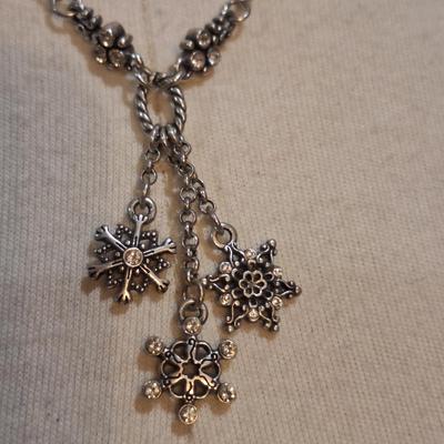 Sale Photo Thumbnail #1410: Brighton "let it snow" necklace and earrings set