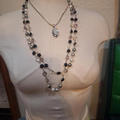 Sale Photo Thumbnail #1420: the beaded one is really long it is doubled over in the photos. 