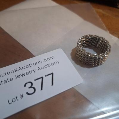 Sale Photo Thumbnail #1444: costume silver ring size 5