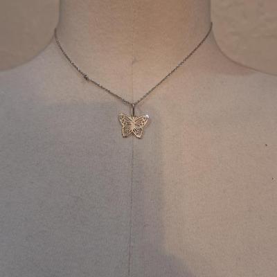 Sale Photo Thumbnail #1520: the chain and butterfly are marked 925 the other one is not marked.
