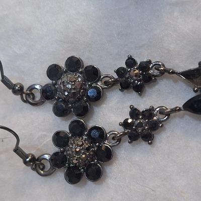 Sale Photo Thumbnail #1595: dangle earrings and a matching or similar ring with split band to fit most sizes.