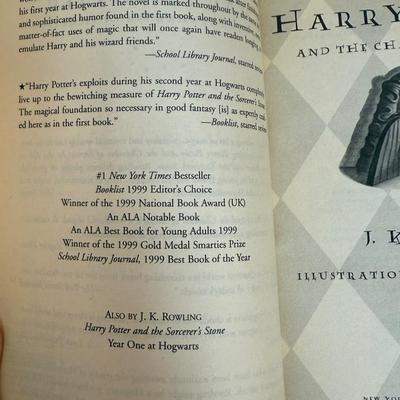 Sale Photo Thumbnail #204: Titles include: Harry Potter and the Sorcerer's Stone, Harry Potter and The Chamber of Secrets, and Harry Potter and The Prisoner of Azkaban.  One book has som pages curled up at the bottom corner, but are all otherwise in good, used condition.