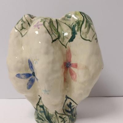 Glazed Pottery Vase Signed by Artist- Approx 9 1/2" Tall