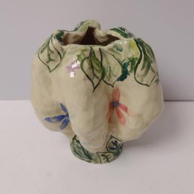 Glazed Pottery Vase Signed by Artist- Approx 9 1/2" Tall