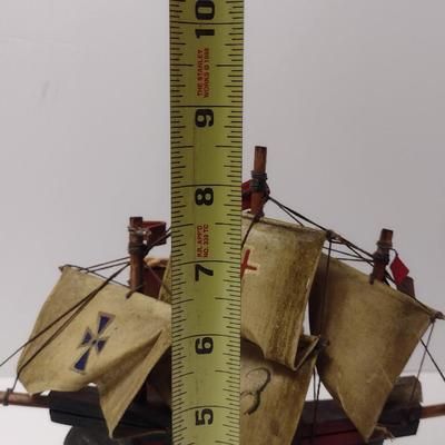 Pair of Ship Design Bookends- Nina and Santa Maria