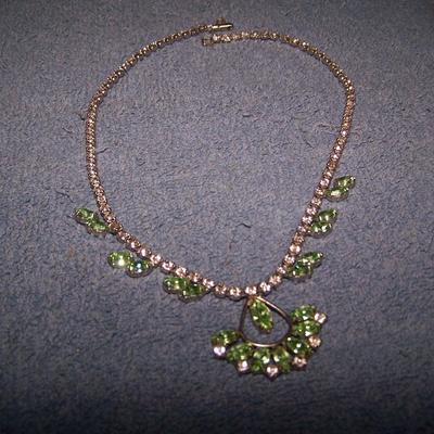 LOT 25 MORE LOVELY VINTAGE RHINESTONE NECKLACES