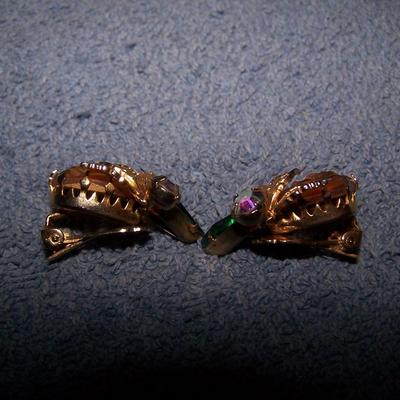 LOT 33 GREAT VINTAGE CLIP RHINESTONE EARRINGS