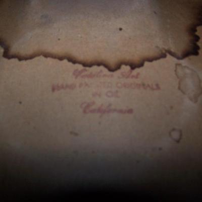 LOT 37 GREAT VINTAGE MCM HAND PAINTED PLATES IN FRAMES--CALIFORNIA