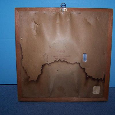 LOT 37 GREAT VINTAGE MCM HAND PAINTED PLATES IN FRAMES--CALIFORNIA