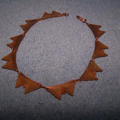 LOT 49 WONDERFUL VINTAGE COPPER NECKLACES