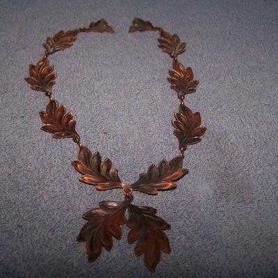 LOT 49 WONDERFUL VINTAGE COPPER NECKLACES