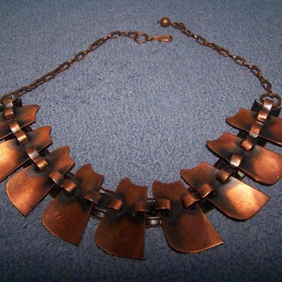 LOT 49 WONDERFUL VINTAGE COPPER NECKLACES