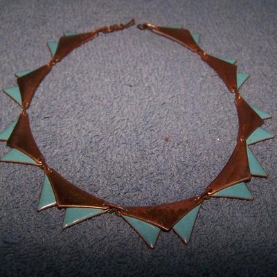 LOT 49 WONDERFUL VINTAGE COPPER NECKLACES