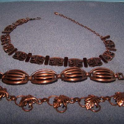 LOT 52 GREAT VINTAGE COPPER JEWELRY