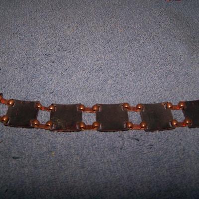 LOT 53 GREAT VINTAGE COPPER & ENAMEL BRACELETS