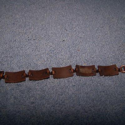 LOT 53 GREAT VINTAGE COPPER & ENAMEL BRACELETS