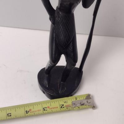 Carved Wooden African Tribal Male Figurine- Approx 8 3/4" Tall
