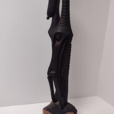 Hand Carved Wooden African Tribal Sculpture- Approx 34 1/2" Tall