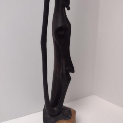 Hand Carved Wooden African Tribal Sculpture- Approx 34 1/2" Tall