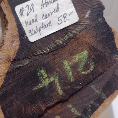 Hand Carved Wooden African Tribal Sculpture- Approx 34 1/2" Tall