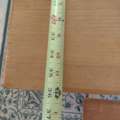 Butcher Block Top Farmhouse Table with Bench Seats- Approx 72" Long