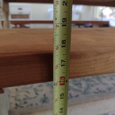 Butcher Block Top Farmhouse Table with Bench Seats- Approx 72" Long