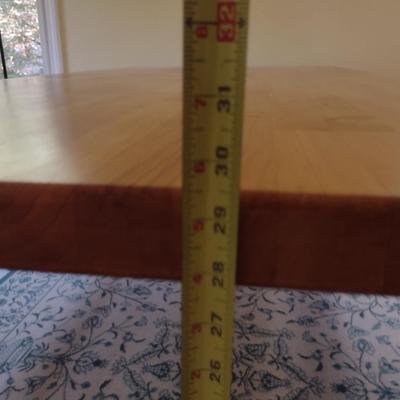 Butcher Block Top Farmhouse Table with Bench Seats- Approx 72" Long