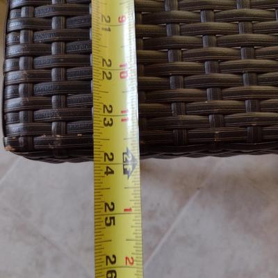 Synthetic Wicker Weave Side Table