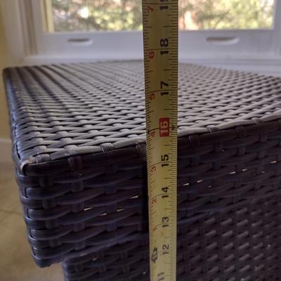 Synthetic Wicker Weave Side Table