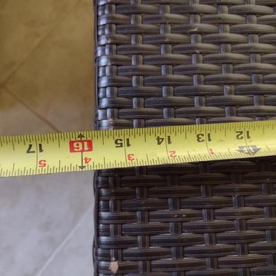 Synthetic Wicker Weave Side Table