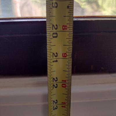 Decorative Stained Glass Panel in Wood Frame- Approx 19 1/2" x 20 1/4"