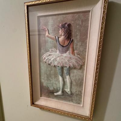 Pair of Vintage Ballerina Framed Prints