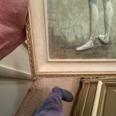 Pair of Vintage Ballerina Framed Prints