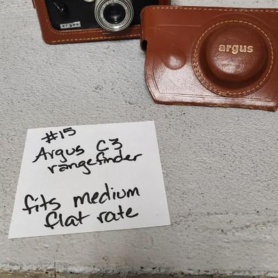 Sale Photo Thumbnail #161: Argus C3 Rangefinder with case. Fits a medium flat rate box