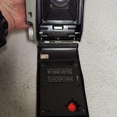 Sale Photo Thumbnail #180: Kodak Tourist II with case. Fits a medium flat rate box