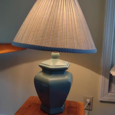Ceramic Table Top Accent Lamp with Shade- Approx 20 1/4" Tall