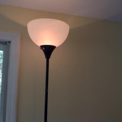 Torchiere Floor Lamp with Plastic Shade- Approx 71" Tall
