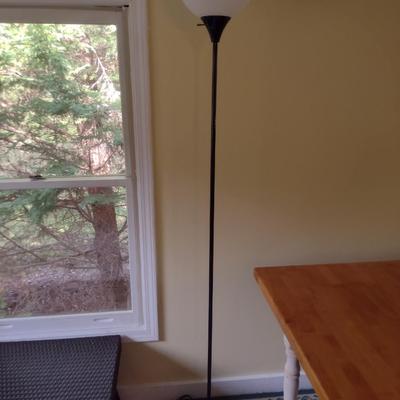 Torchiere Floor Lamp with Plastic Shade- Approx 71" Tall