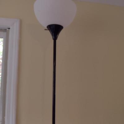 Torchiere Floor Lamp with Plastic Shade- Approx 71" Tall
