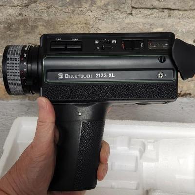 Sale Photo Thumbnail #237: Bell and Howell 2123 XL super 8 movie camera in original box. Fits large flat rate box