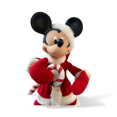 Sale Photo Thumbnail #9: Vintage Santa's Best Animated Mickey Mouse Santa on a Rocking Horse.  Working.  approximately 35" tall