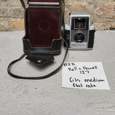 Sale Photo Thumbnail #250: Bell and Howell 127 electric eye in case. Fits medium flat rate box