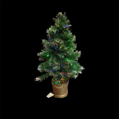 Sale Photo Thumbnail #14: Tabletop Artificial Christmas tree with fiber optic and LED lights   Approximately 30" Tall  Working.
