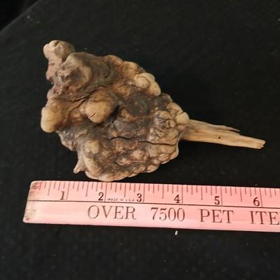 African soapstone tribal vase with ceramic leaf - handcrafted wooden candle holder and a unique piece of burl wood