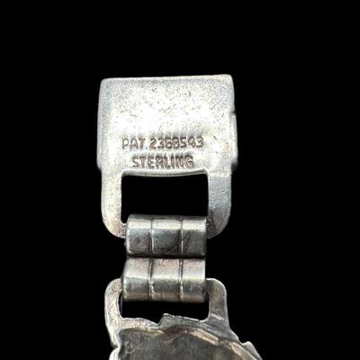 Sale Photo Thumbnail #838: **WIRE TRANSFER IS REQUIRED IF SHIPPED.** [52.15g] Includes a garnet cabochon bracelet, a prong set citrine bracelet, and a Danish style leaf motif bracelet. Total of three pieces. Measurement of longest: 8”. Silver content confirmed using Niton XRF pre