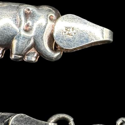 Sale Photo Thumbnail #847: **WIRE TRANSFER IS REQUIRED IF SHIPPED.** [31.85g] Includes an elephant chain bracelet, a Byzantine style bracelet, a herringbone bracelet, and more. Total of four pieces. Measurement of longest: 7.5”. Silver content confirmed using Niton XRF precious m