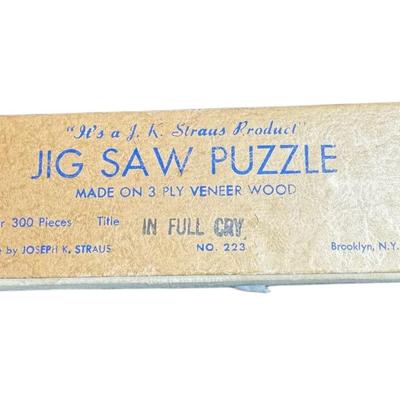 Sale Photo Thumbnail #855: Includes “Buffetting the Billows,” a puzzle by Joseph Straus, and Milton Bradley. Total of three puzzles. These have age related wear, and have not been checked for completeness. [CS]