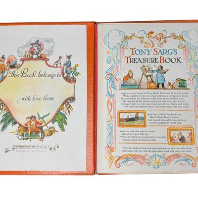 Sale Photo Thumbnail #861: This treasure book features Alice in Wonderland, Treasure Island, and Rip Van Winkle. There is minor age related wear and/or discoloration. Measurement; 12” x 10”. [CS]